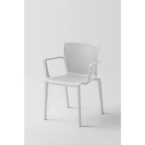 Plastová Židle s područkami spiker Bílá