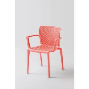 Plastová Židle s područkami spiker Červená